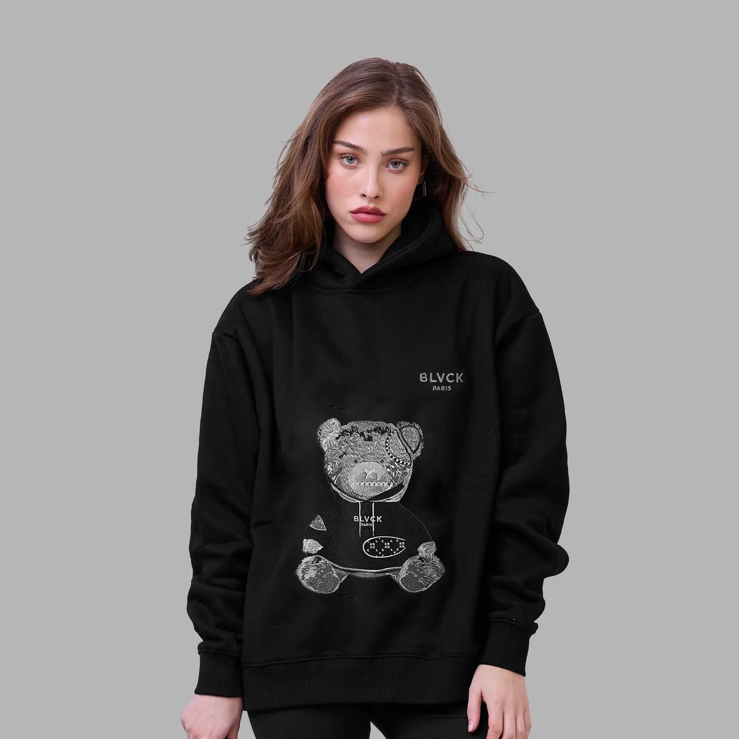 Evil Twin Teddy Bear Hoodie, Blvck