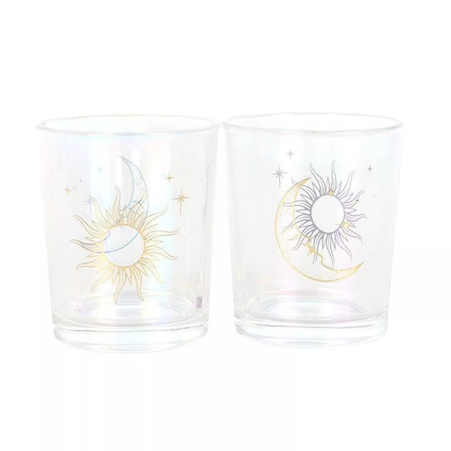 Iridescent Sun &amp; Moon – Set med 2 Magiska Ljuslyktor