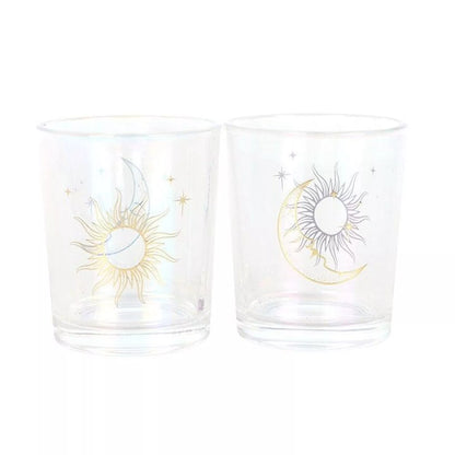 Iridescent Sun &amp; Moon – Set med 2 Magiska Ljuslyktor