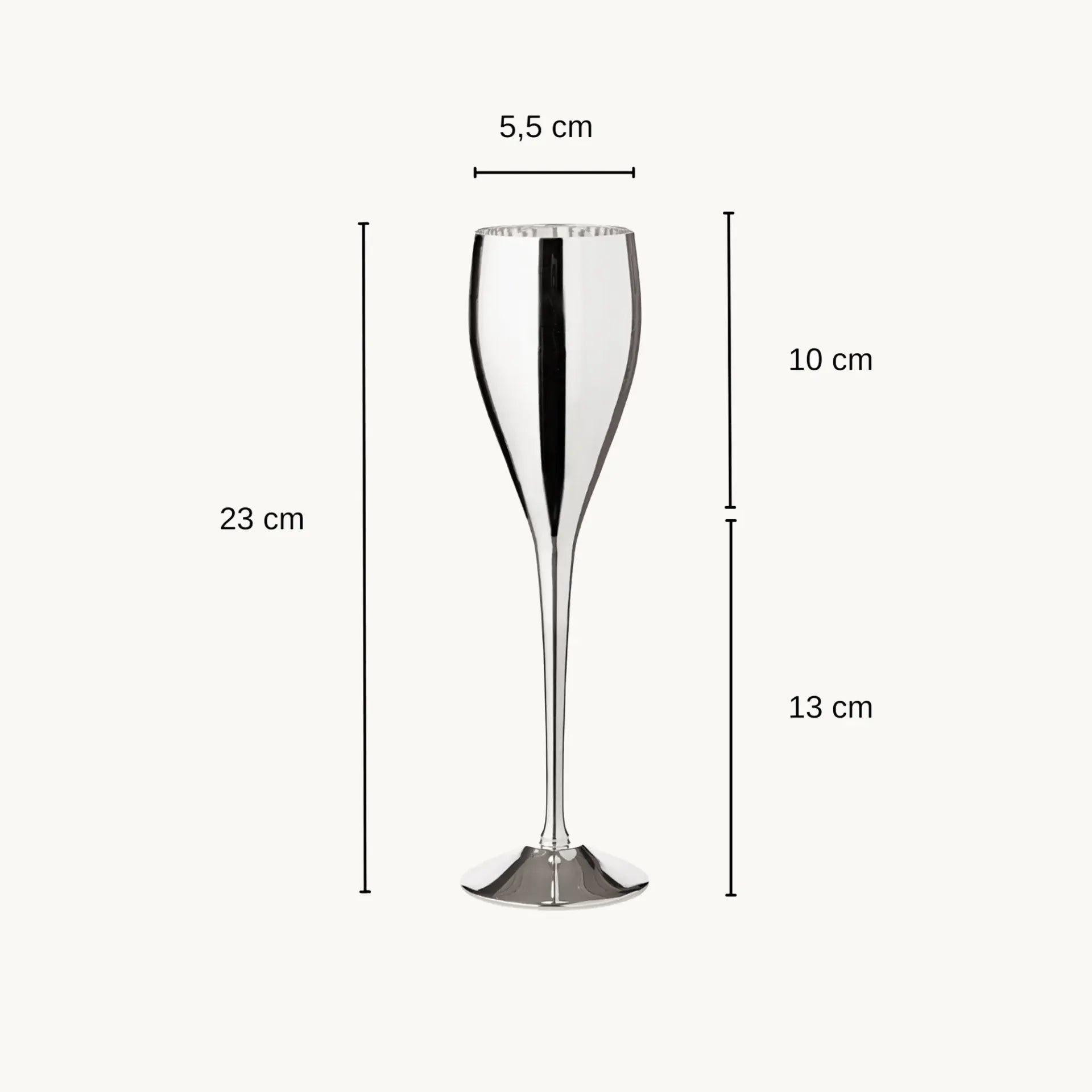 Dodo | Silverpläterade Champagneglas