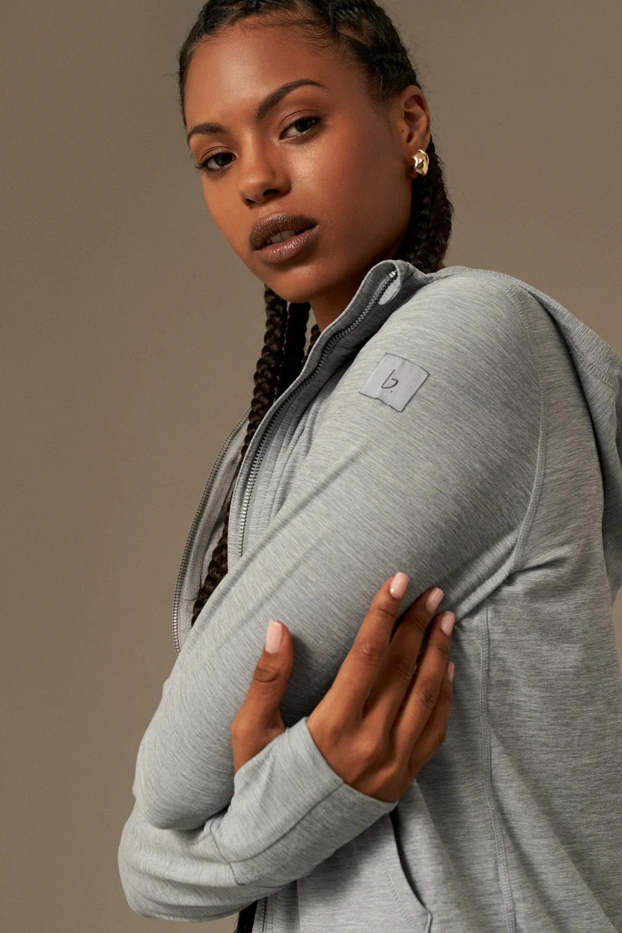 Easy Jacket in Melange Grey, Believe Athletics