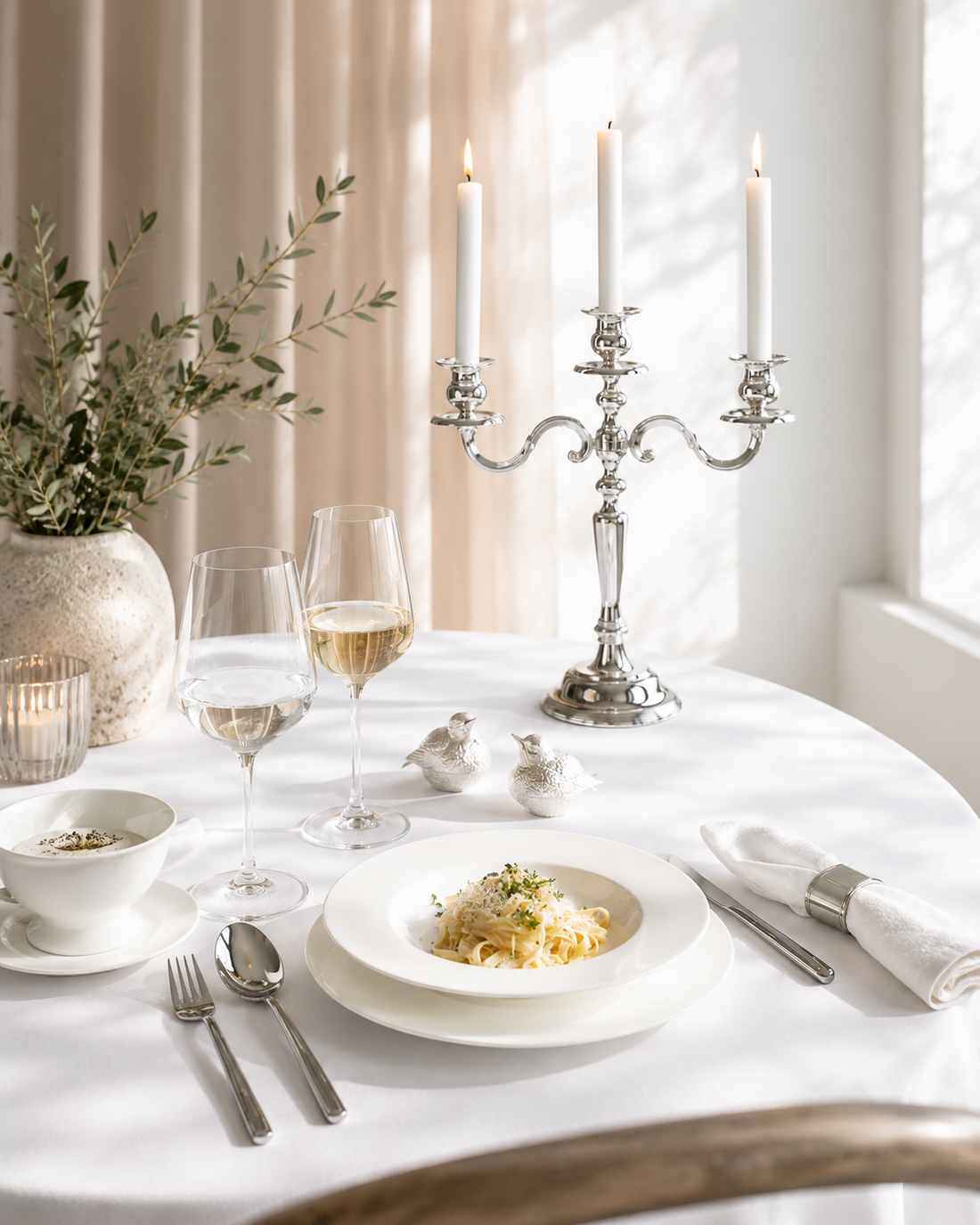 Regina Silverpläterad Kandelaber 3-armad 36 cm | EDZARD