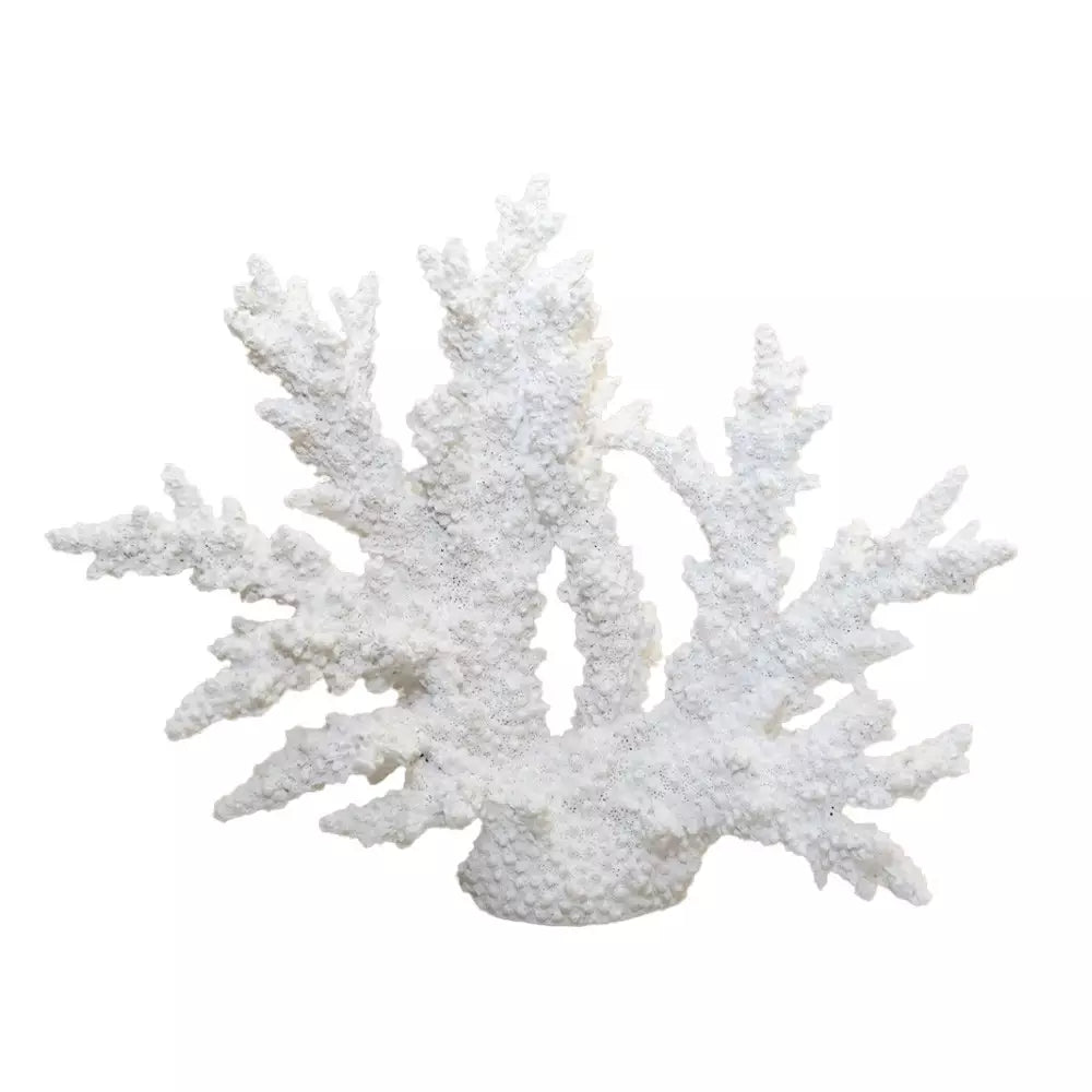 Korallskulptur, vit (34x13x27 cm)