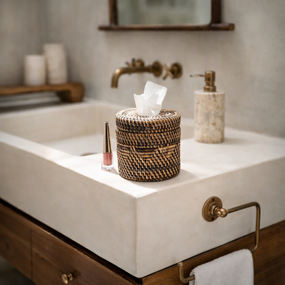 The Colonial Tissue Box - Natural Brown