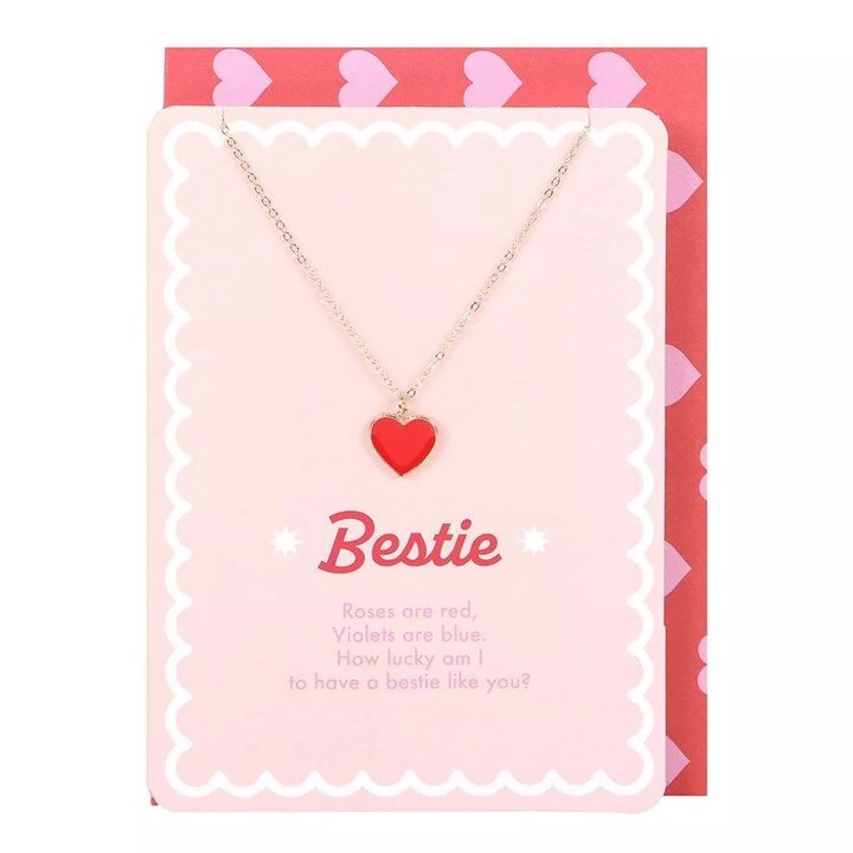 Grußkarte „Bestie“ inkl. Bester-Freundin-Halskette