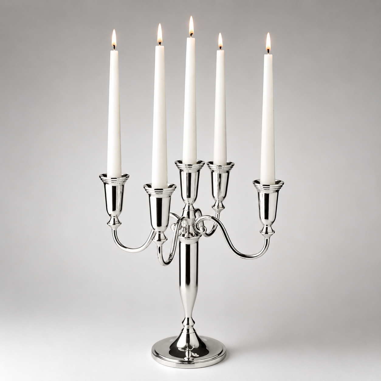 Venezia Silberbeschichteter Kerzenleuchter 5-armig 31 cm | EDZARD