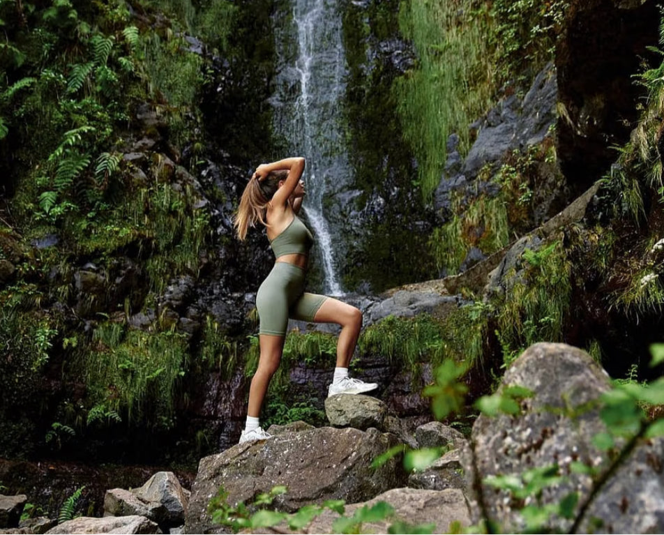 Solar Bra in Khaki, Believe Athletics