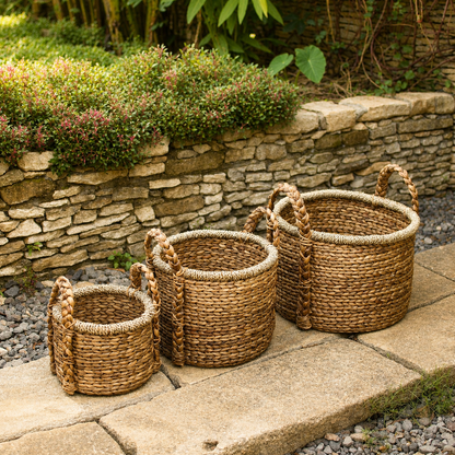 Handgeflochtener Korb aus Wasserhyazinthe | CANGGU