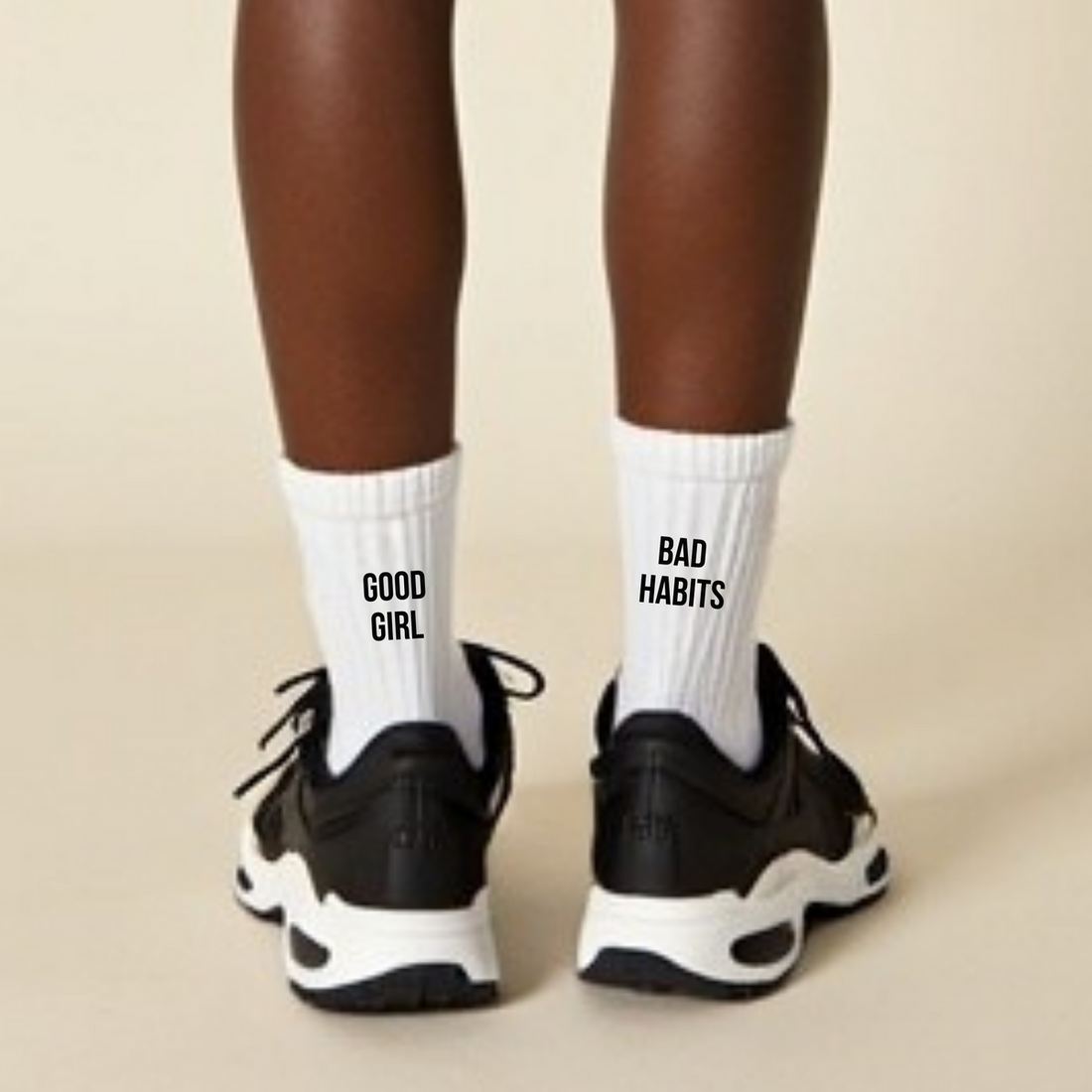 GOOD GIRL BAD HABITS® – Statement Socks (White)