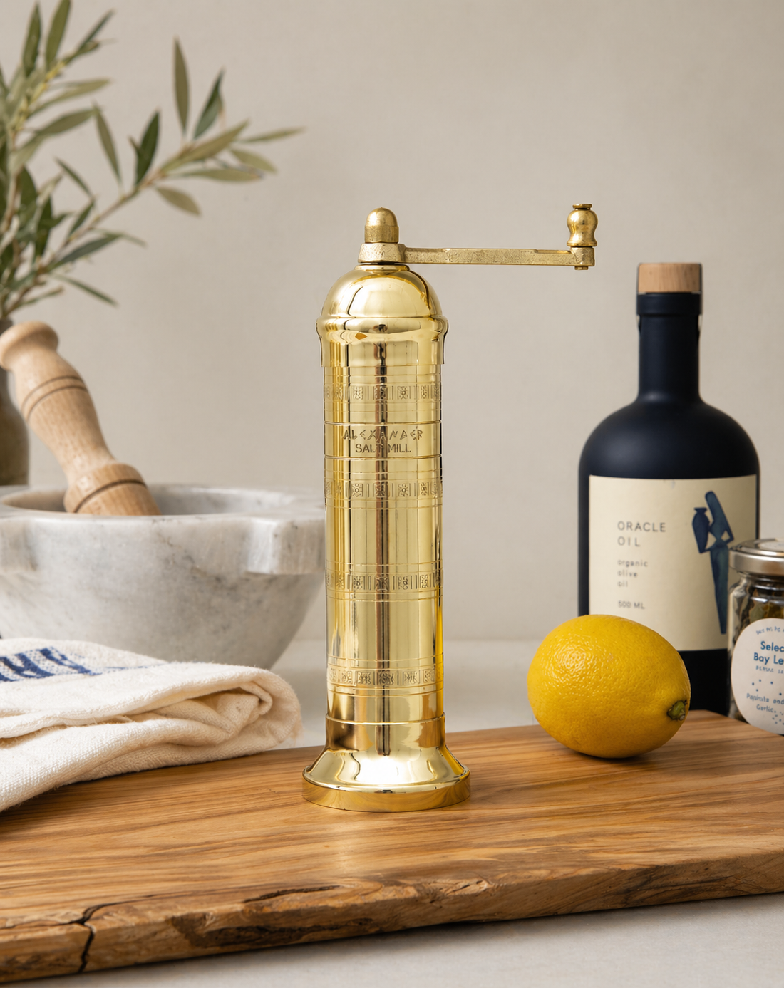 Brass Mill - 8" Saltkvarn, Alexander Handcrafted Mills