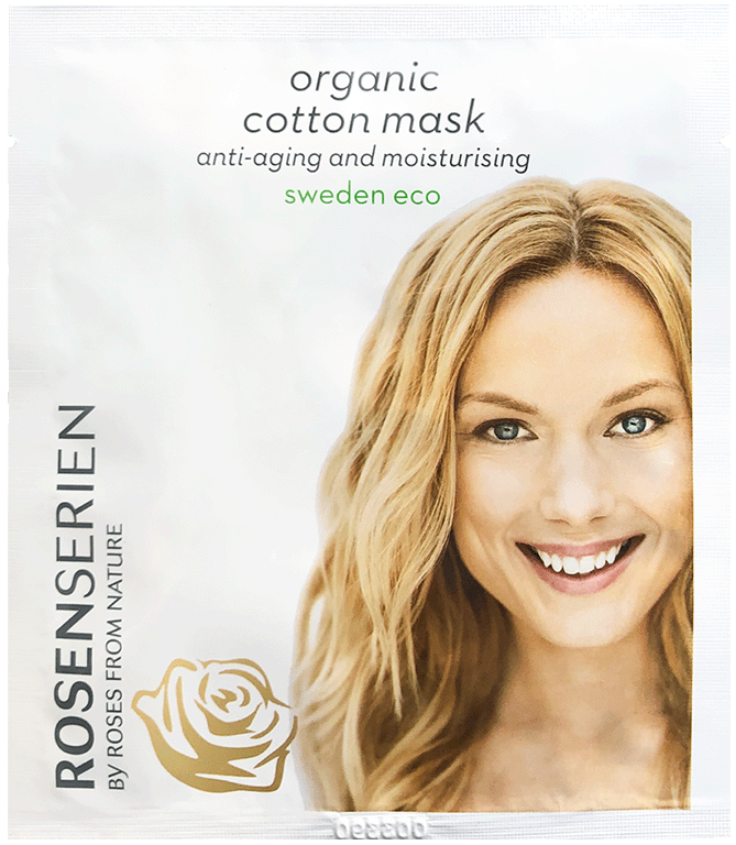 Naturlig & Ekologisk Serum-sheetmask av Bomull, Rosenserien