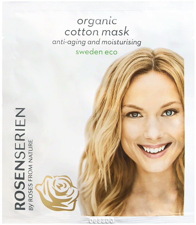 Naturlig &amp; Ekologisk Serum-sheetmask av Bomull, Rosenserien