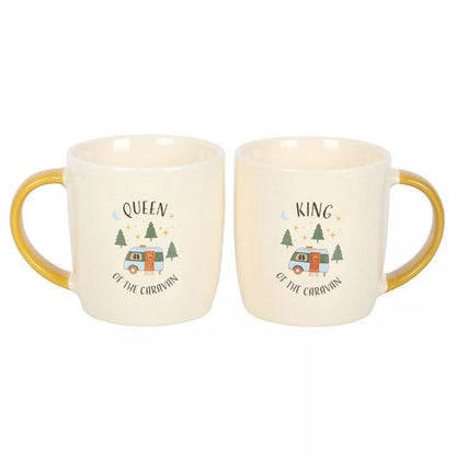 King &amp; Queen of the Caravan – Set med 2 keramikmuggar (400 ml)