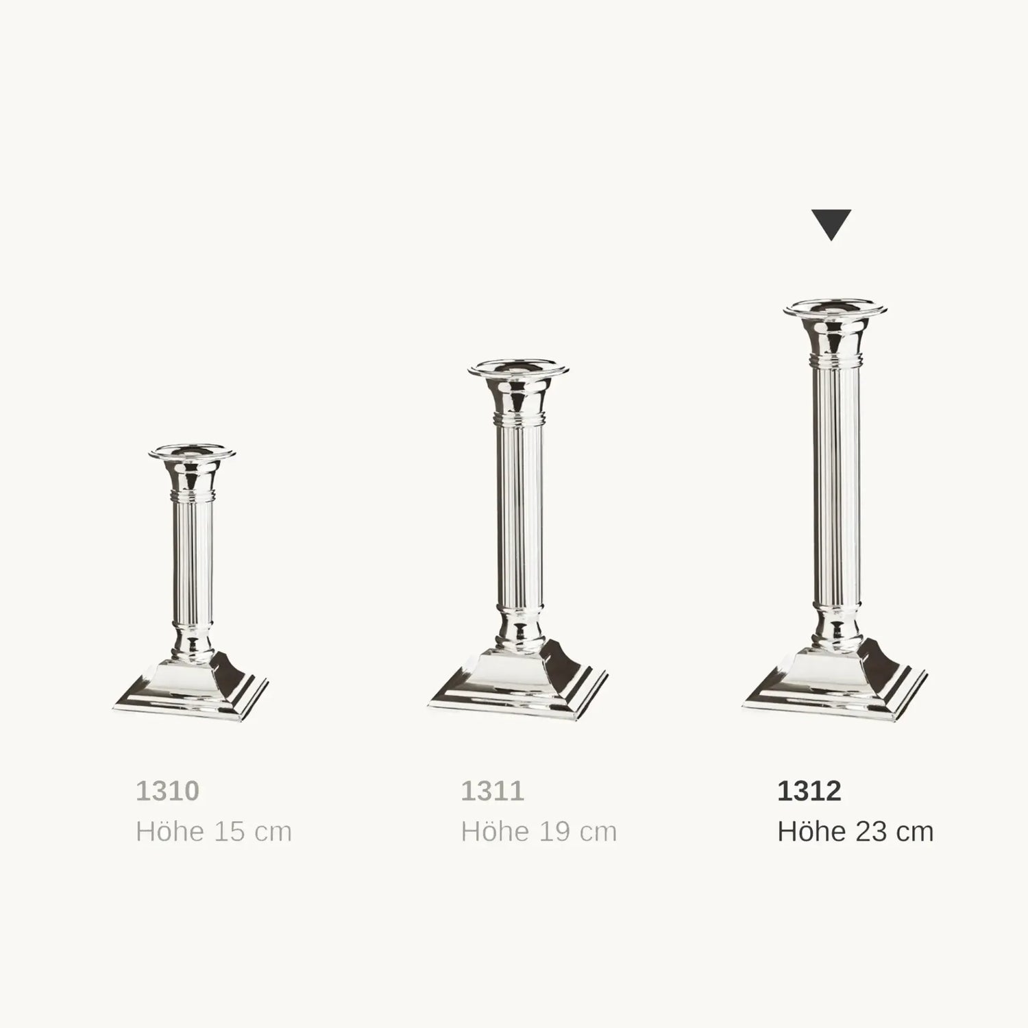 Lincoln Ljusstake – Silverfinish (flera höjder)