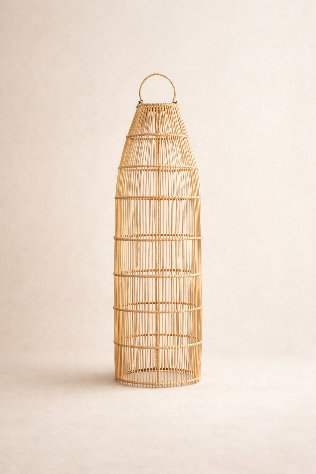 Fischreuse Pendelleuchte – Natur ⌀22 × H62 cm