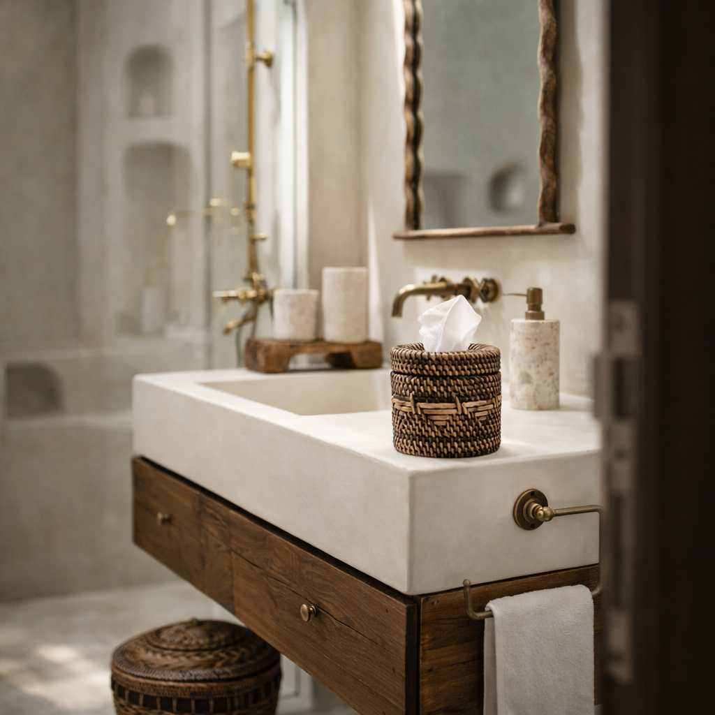 The Colonial Tissue Box - Natural Brown