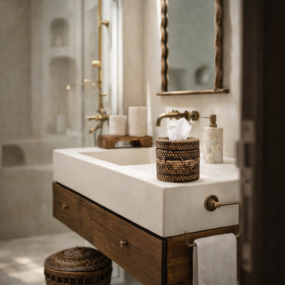 The Colonial Tissue Box - Natural Brown