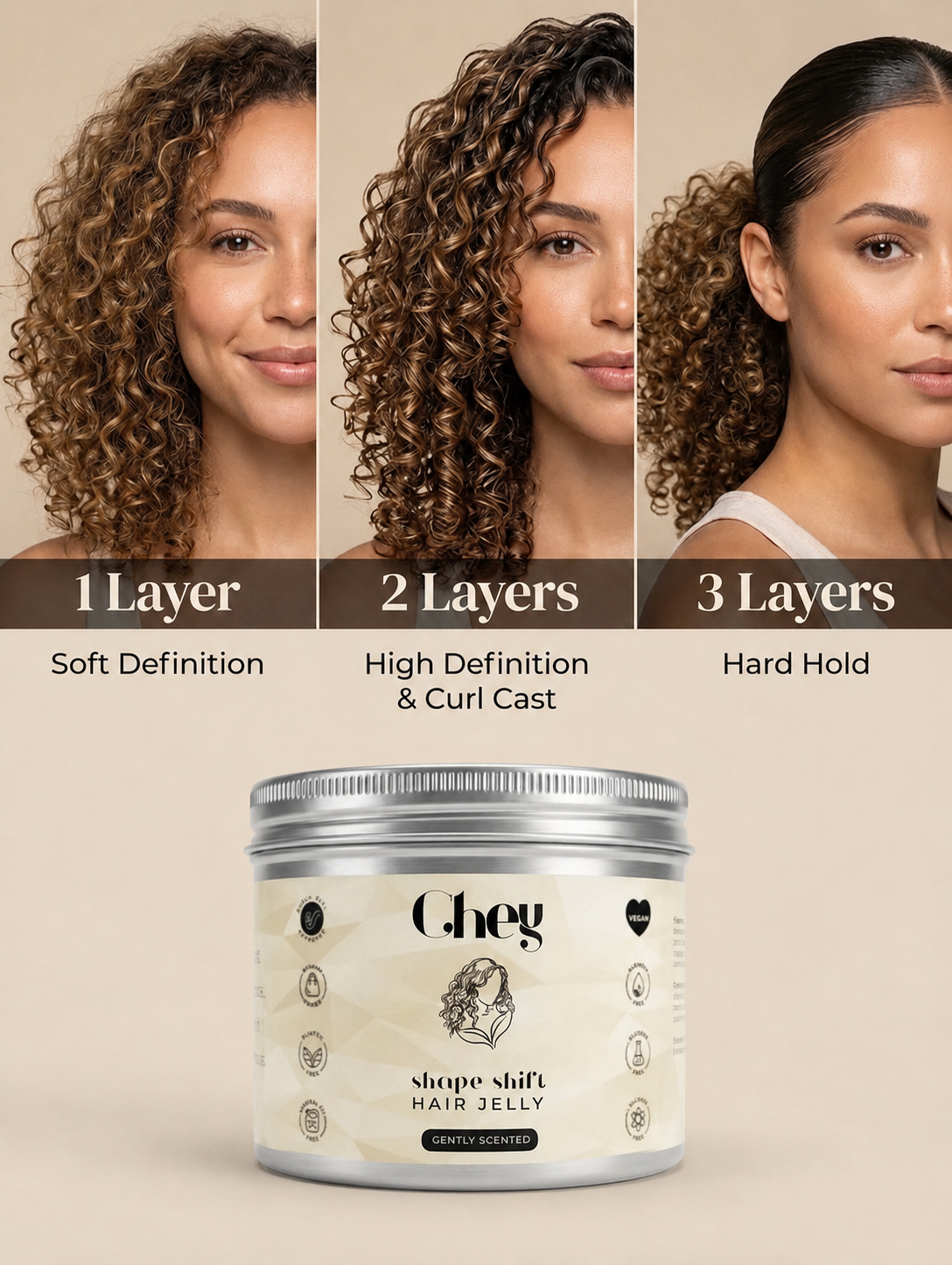 Chey Shape Shift Hair Jelly – byggbar stylinggel för lockar
