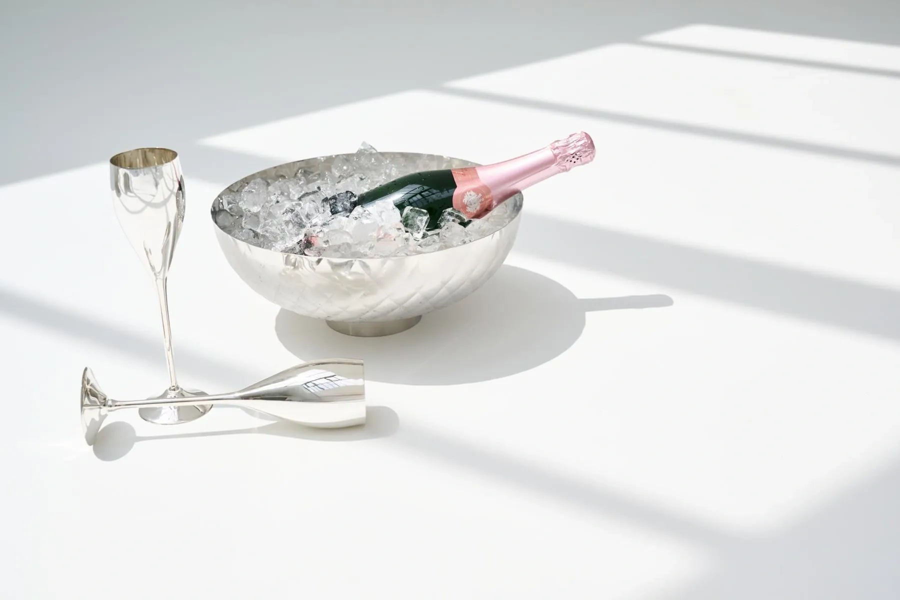 Dodo | Flûtes à champagne plaquées argent