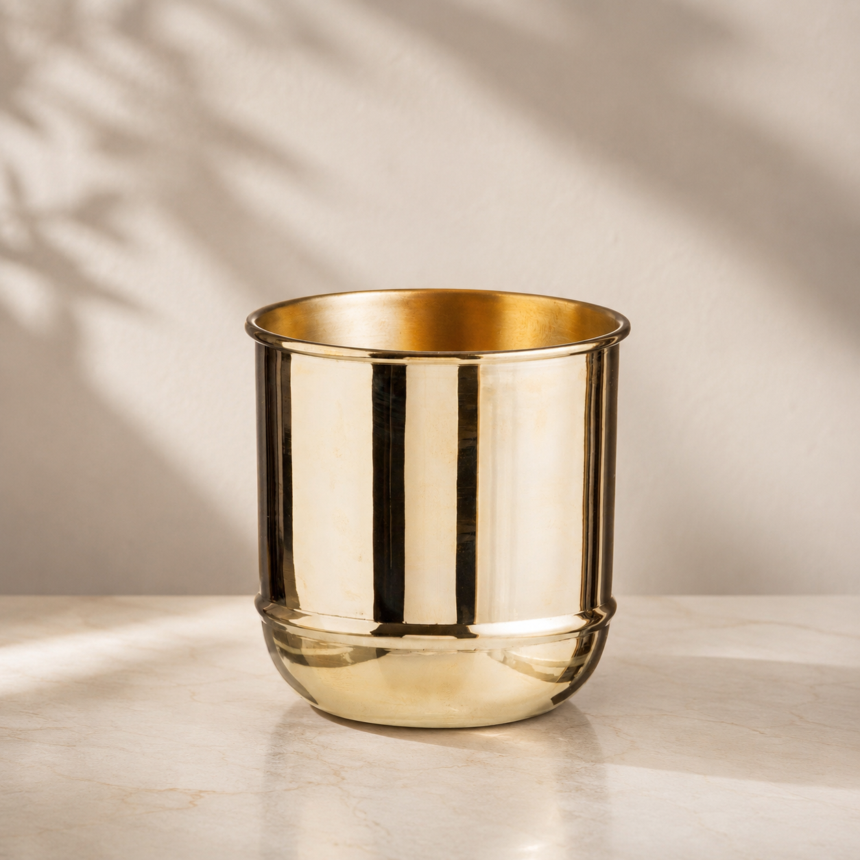 Genuine Brass Plant Pot – Polished Brass