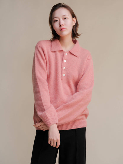 Mohair Polo Sweater | Made in Italy