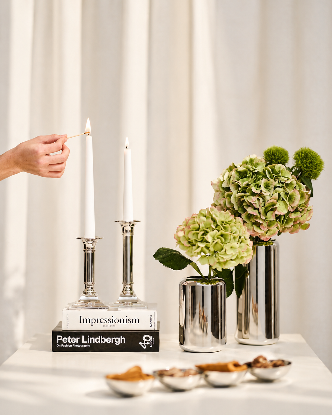 Vase Luna Silber 23 cm | EDZARD