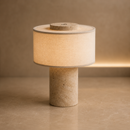 Luzia Bordslampa – Portabel designlampa i massiv Calacatta Viola Marmor | STONESY