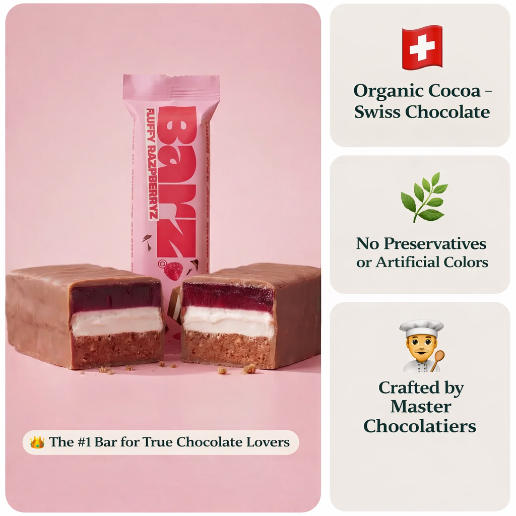 Fluffy Razpberryz – Lyxig chokladbar med hallon &amp; marshmallow