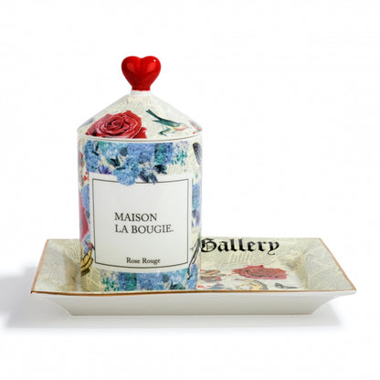 Rose Rouge - Doftljus i handgjord keramik | Maison La Bougie