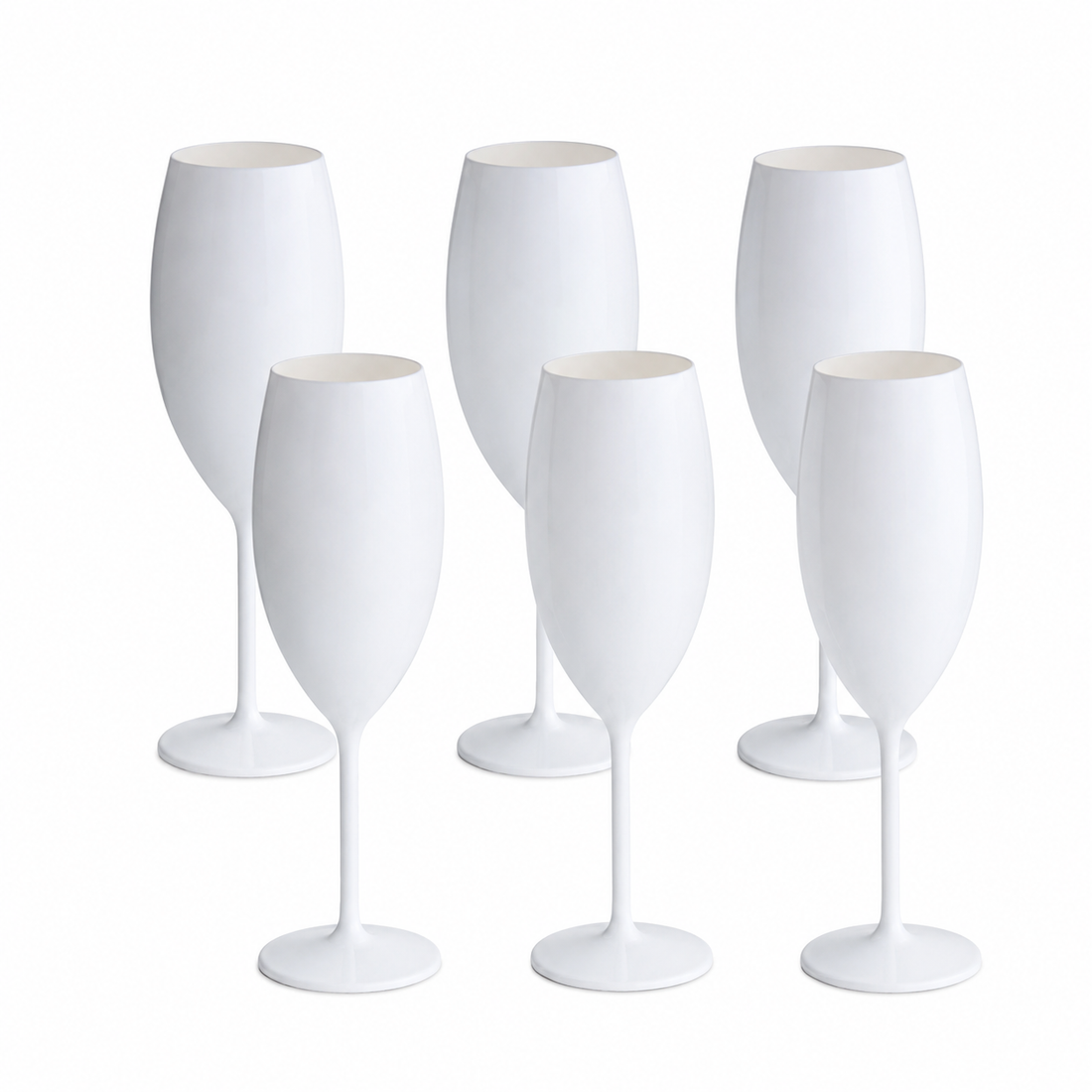 Vita Champagneglas i Akryl 210 ml – Set om 6 | AULICA