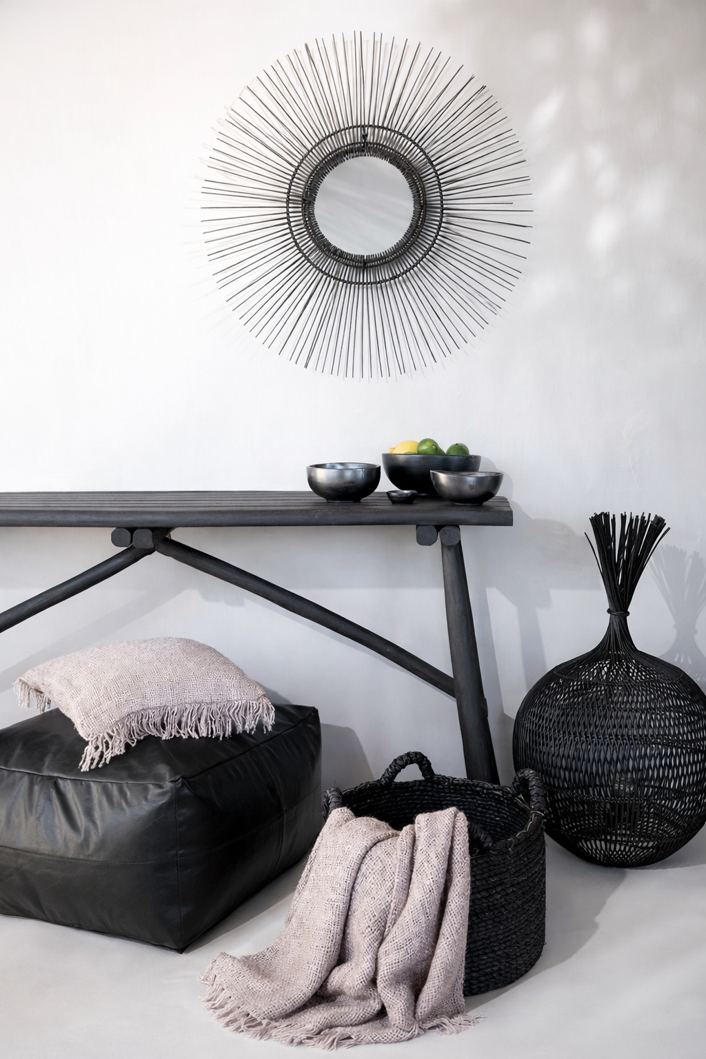 Panier à quatre mains – Noir (L)