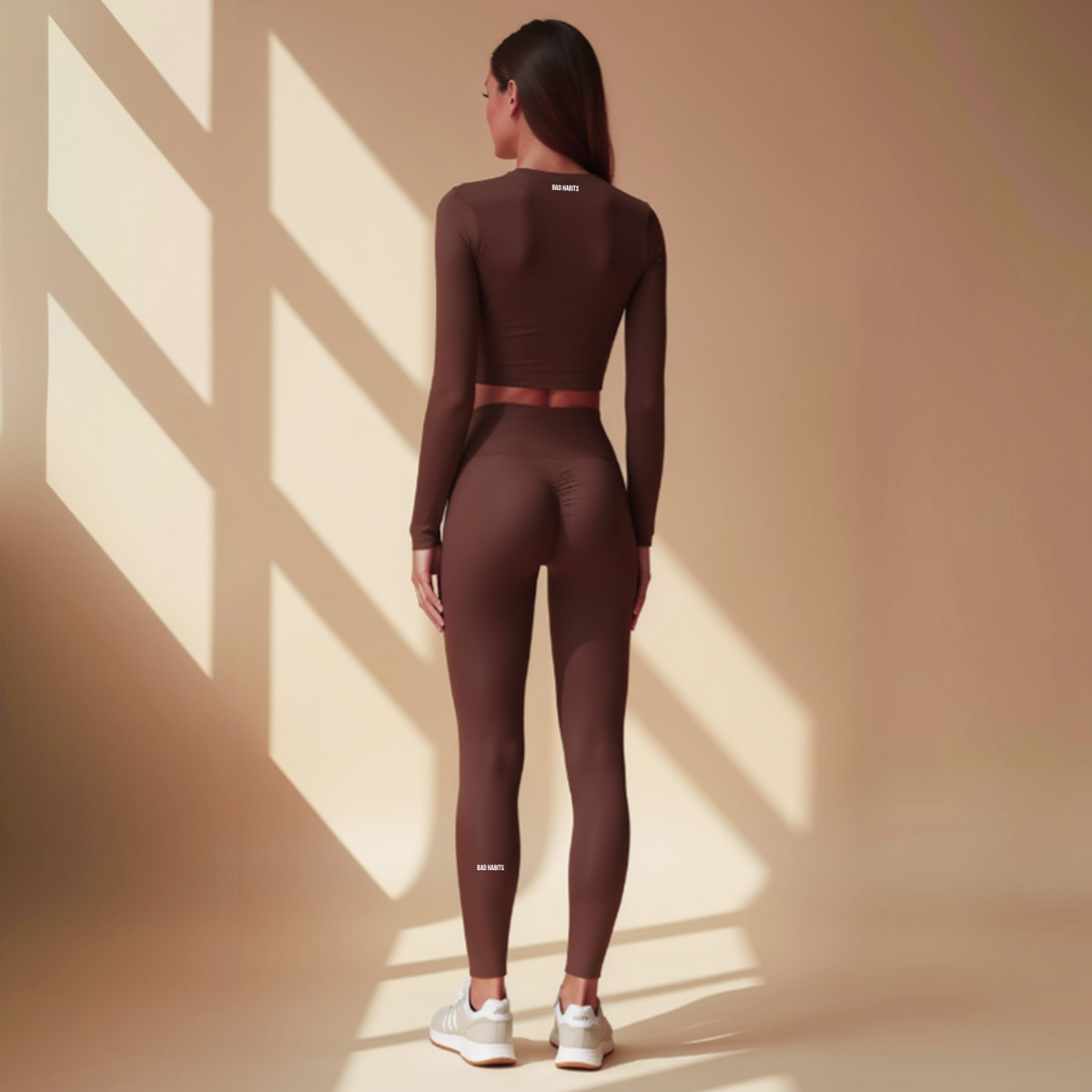 High-Waist Leggings – BAD HABITS® – Chocolate Brown