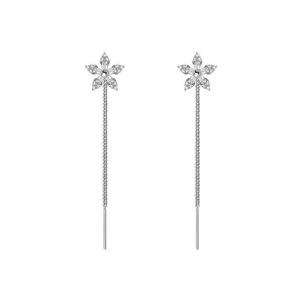 Earrings - Zircon Flower