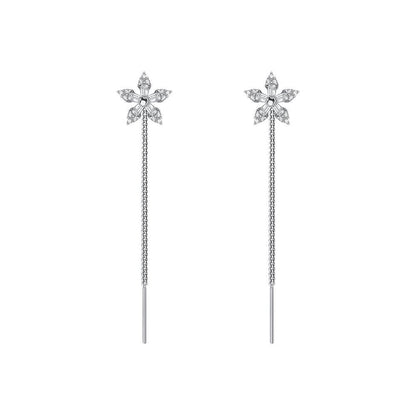 Earrings - Zircon Flower