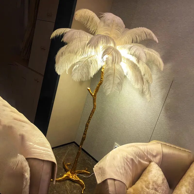 Ostrich Feather - Led Lamp