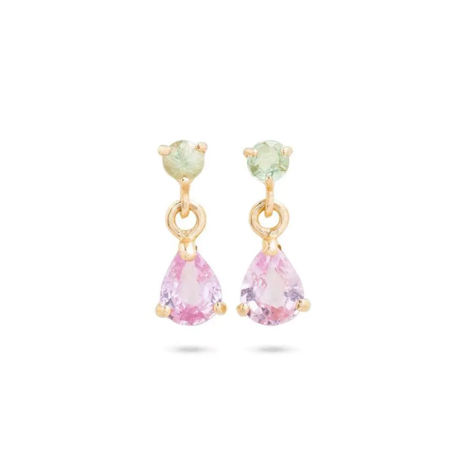 Earrings in 925-Silver gilded with 18k Gold/Zircons 