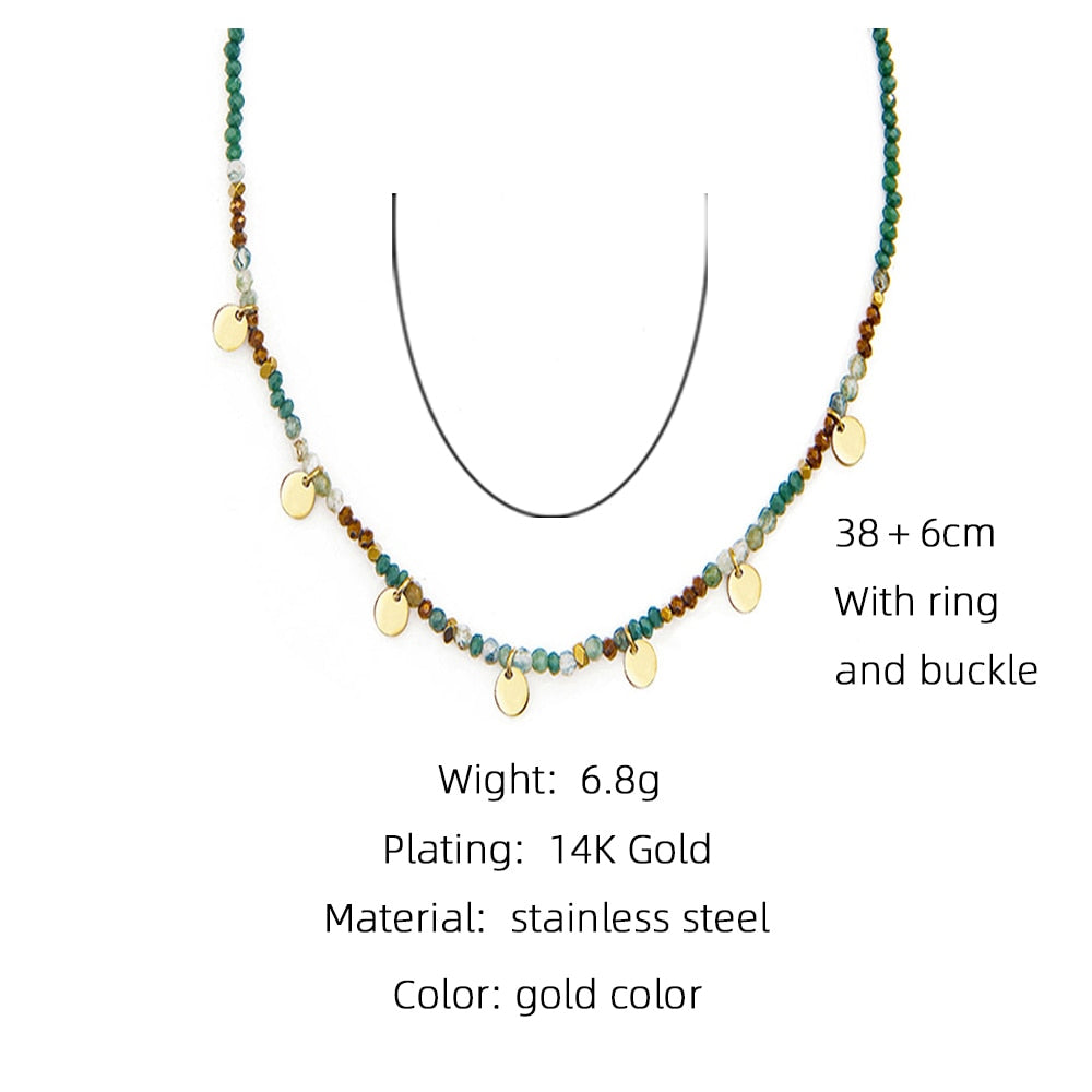 Chakra necklace - 14k Gold plating 