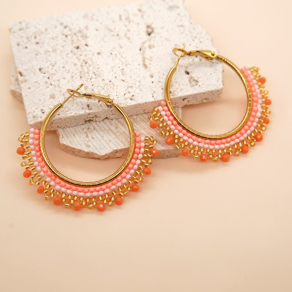 Earrings - Rainbow Hoop Earring