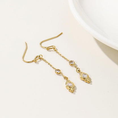 Earrings - 14k Gold plating - Zirconia stones