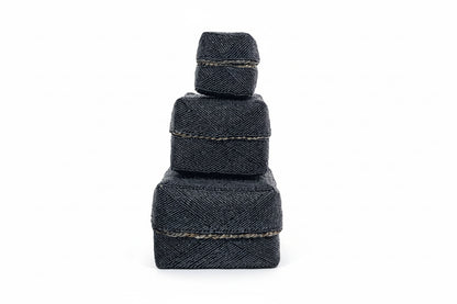 Beaded Box i bambu – Black (Medium)