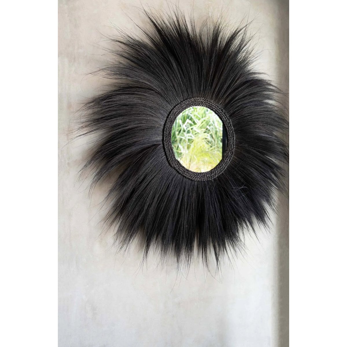The Simba Mirror - Black -Ø100 cm