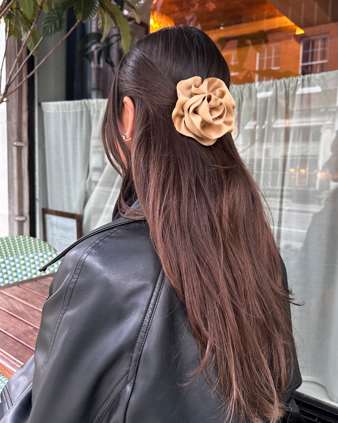 Gold Flower Scrunchie