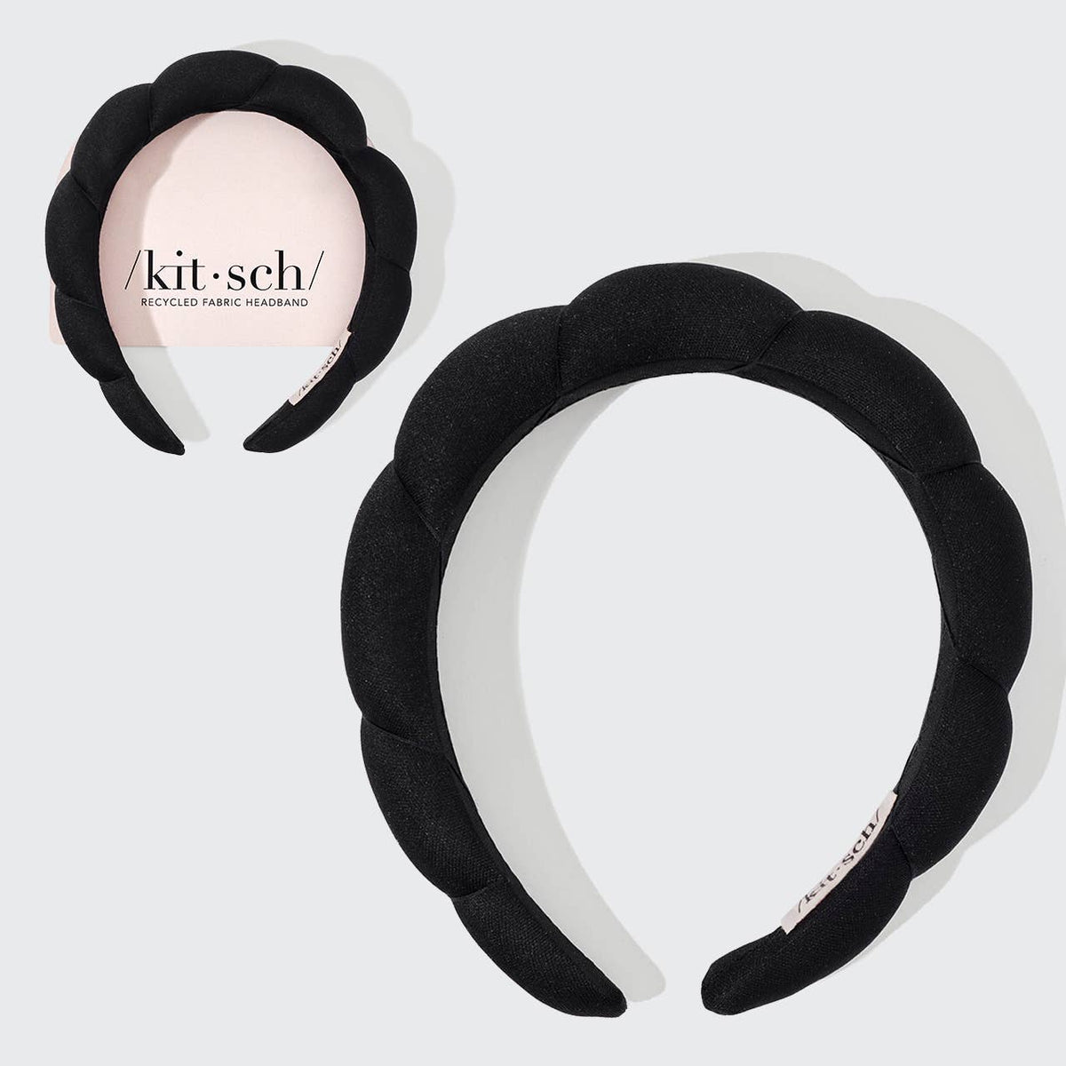 Kitsch Recycled Padded Headband – Black | Vadderat Diadem