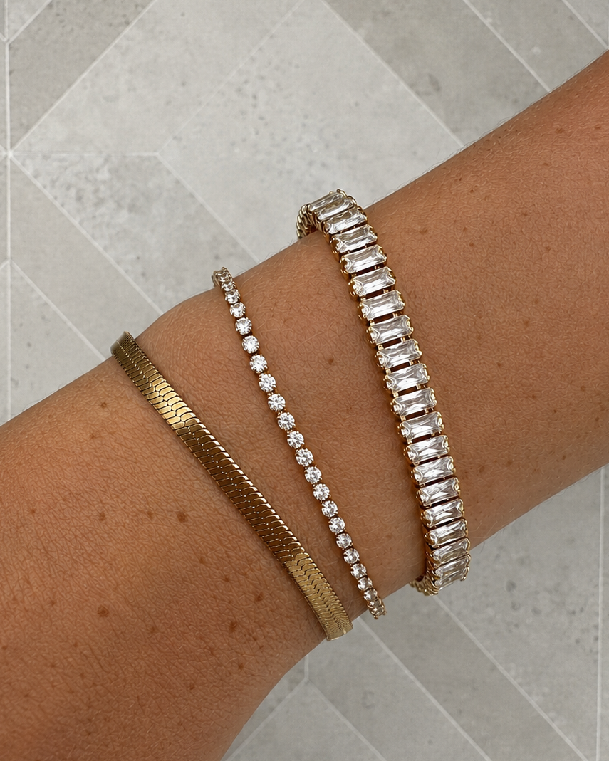 Oraya Tennis Bracelet – Gold Plated