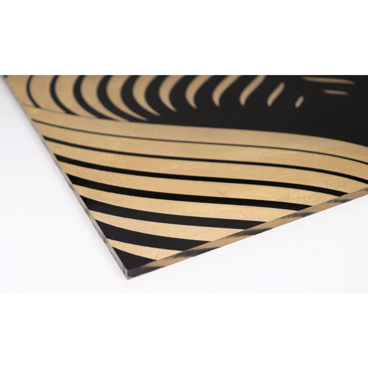 Money Never Sleeps | Lyxig akrylglastavla med bladguld (180x75 cm)