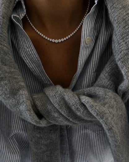 Aurelia Tennis Necklace – Gold Plated | NAVA Copenhagen