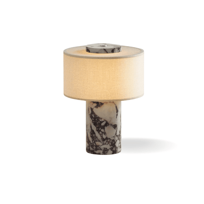 Luzia Bordslampa – Portabel designlampa i massiv Calacatta Viola Marmor | STONESY