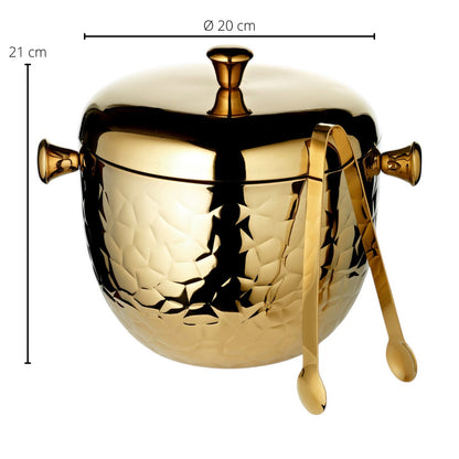 Rico Ice Bucket Gold – Lyxig Ishink i Rostfritt Stål (21 cm)
