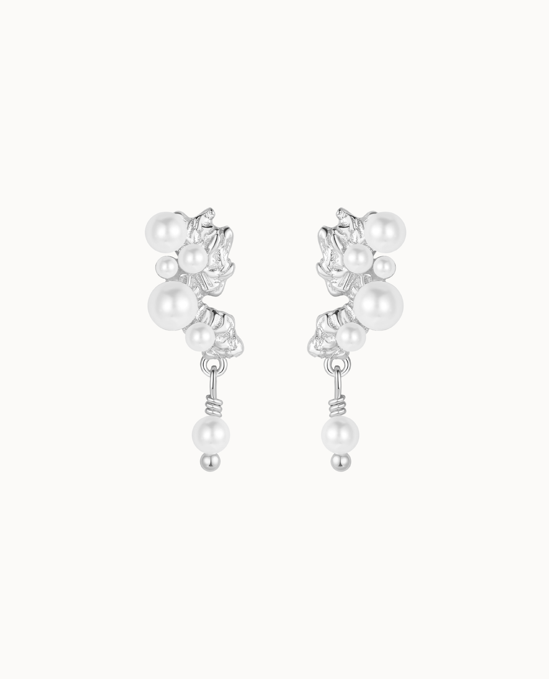 Fei Earrings – Sterling Silver &amp; Shell Pearls