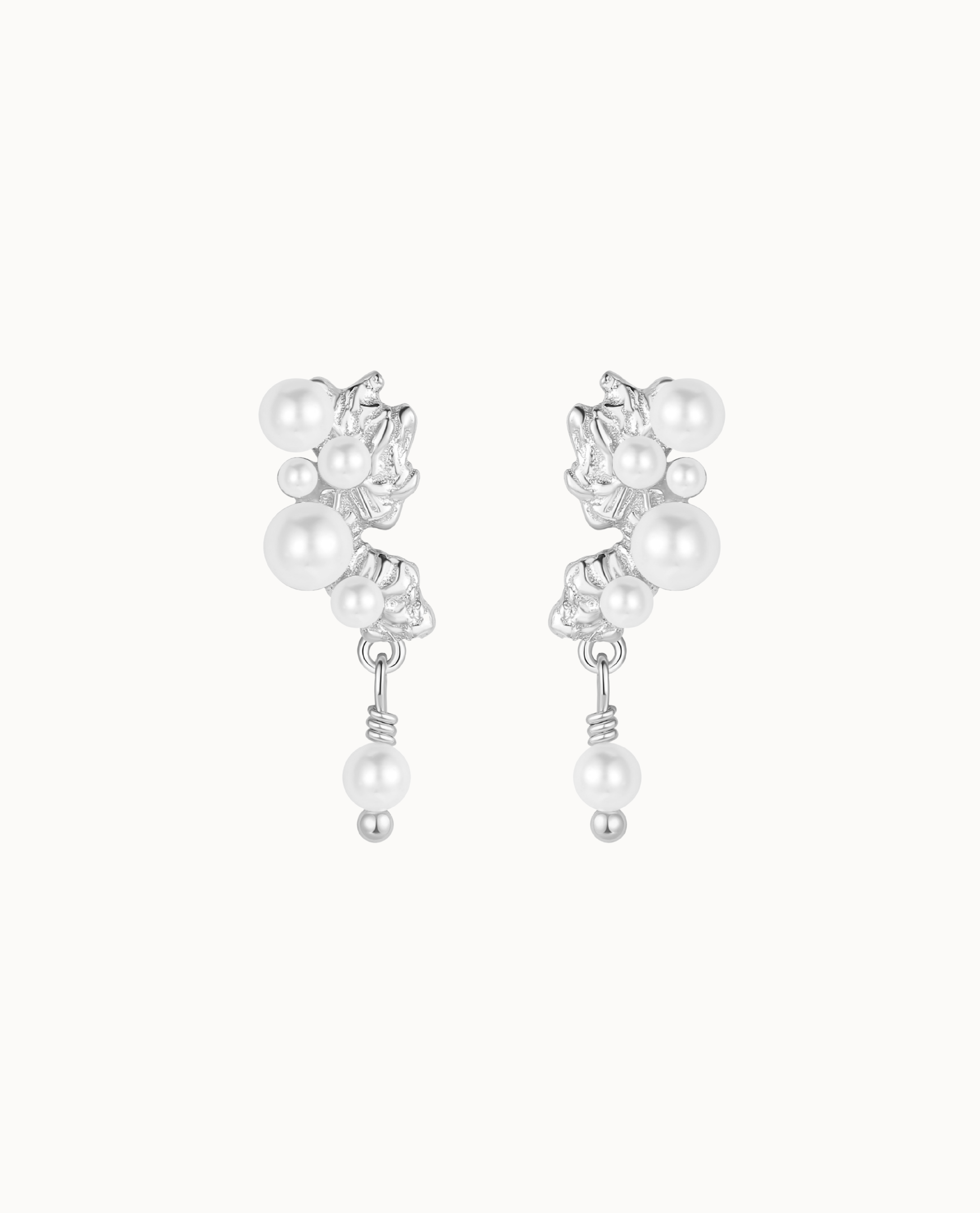 Fei Earrings – Sterling Silver &amp; Shell Pearls